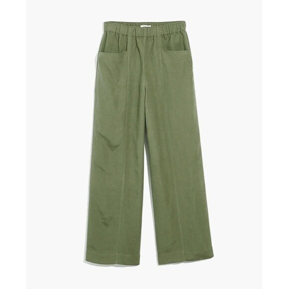 Madewell Women's Linen Blend Wide Leg Pant, Vintage Moss Green Size S - Picture 14 of 14
